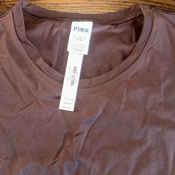 PINK VS  SUPER SOFT SHORT SLEEVE TEES IN BROWN & GREEN. NEW WITH TAGS. - Picture 10 of 12